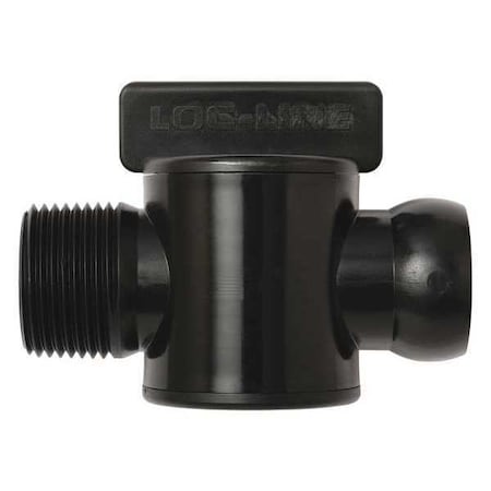 Loc-Line Male NPT Valve, Black, 3/4", PK10 69556-BLK
