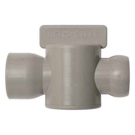 Loc-Line Female NPT Valve, Gray, 3/4", PK10 69557-G