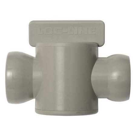 Loc-Line In-Line Valve, Gray, 3/4", PK10 69558-G