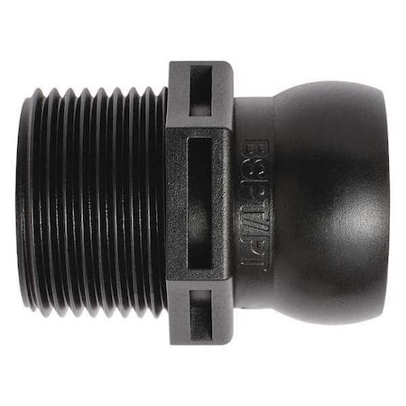 Loc-Line BSPT Connector, Black, 3/4", PK50 69549-BLK