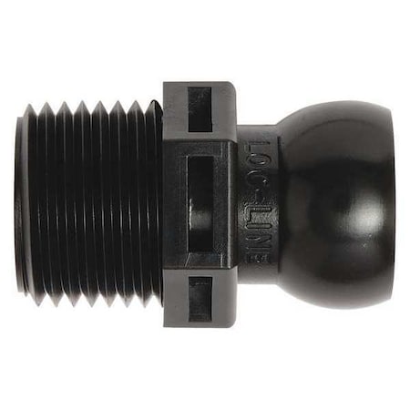 Loc-Line NPT Connector, Black, 1/2", PK50 59865-BLK