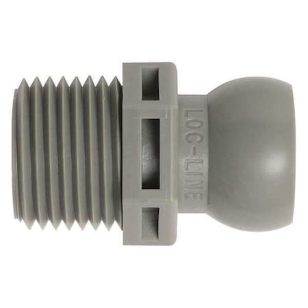 Loc-Line NPT Connector, Gray, 1/2", PK50 59865-G