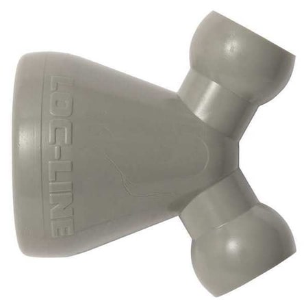 Loc-Line Y Reducer, 1/2" to 1/4", Gray, PK20 59870-G