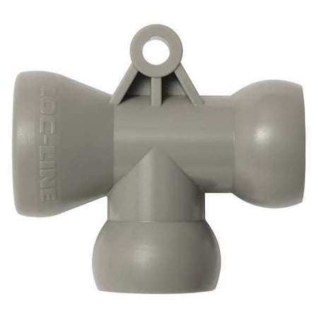 Loc-Line T Fitting, Gray, 1/2", PK20 59875-G