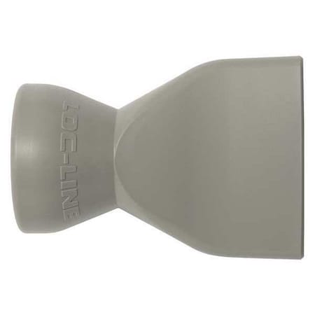 Loc-Line Straight Flow Nozzle, Gray, 1-1/4", PK20 59897-G