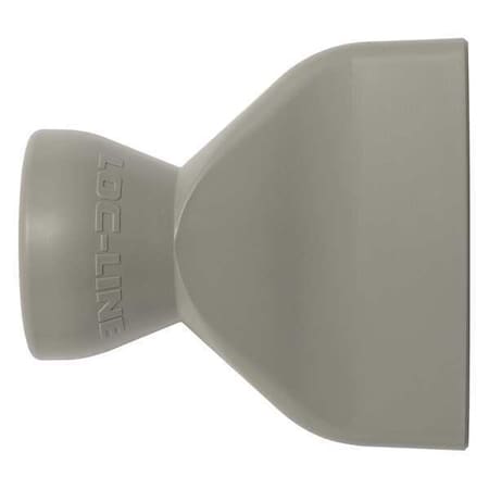 Loc-Line Straight Flow Nozzle, Gray, 1-5/8", PK20 59898-G
