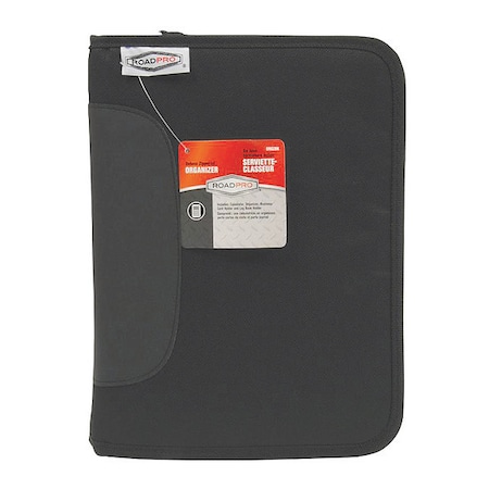 Roadpro Deluxe Zippered Organizer, w/Log Book ORGZBK