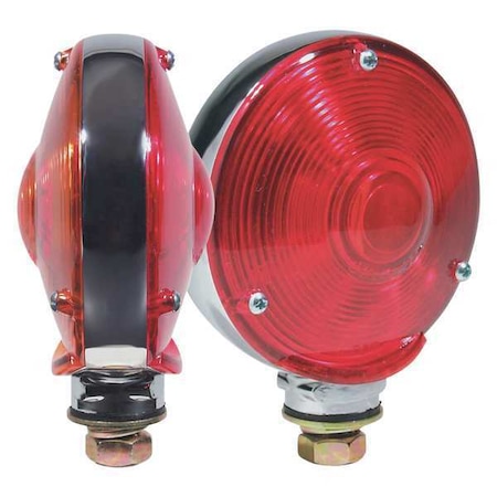 Roadpro Double Side Light, Red/Amber, 4" RP-3802