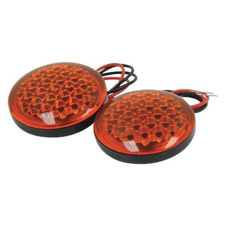 Roadpro Round Adhesive Lights, 1.75, Color: Amber RP-3151