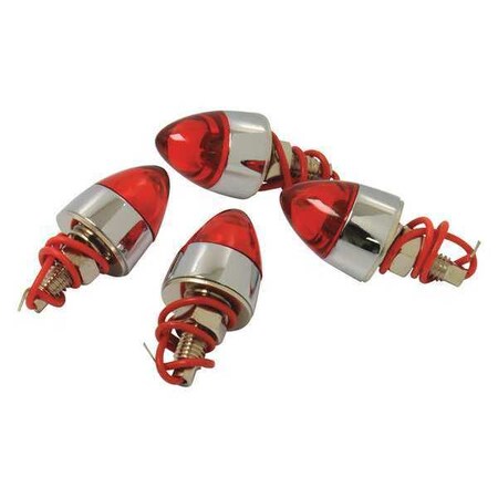 Roadpro Lighted Tip License Plate Screws, Red RP-7872