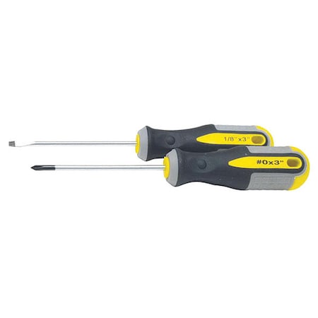Roadpro Screwdriver Set, Slotted/Phillips, Magnetic Tip, 2 pcs RPS1011