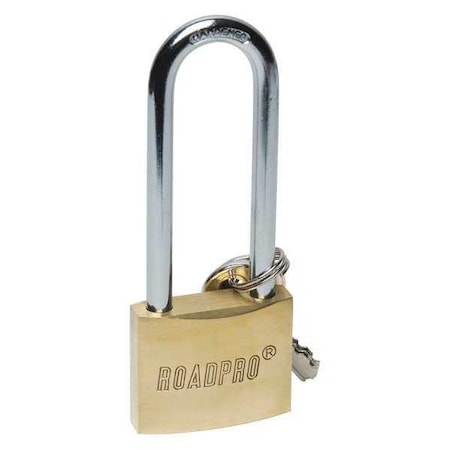 Roadpro Solid Brass Padlock, 40mm, 2.5 Shackle RPLB-40L