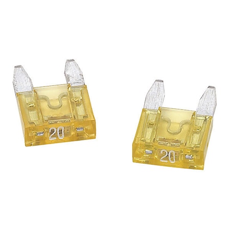 Roadpro Trip-Glow MINI Fuses, 20A, PK2 RPMINI20TG