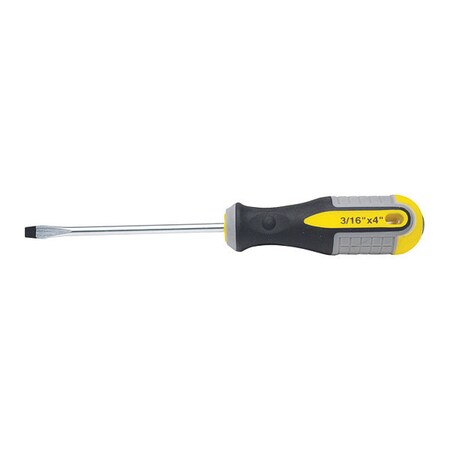 Roadpro Slotted Magnetic Tip Screwdriver, 3/16x4 RPS1017