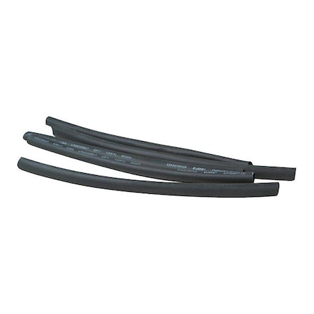 Roadpro Shrink Tubing, 1/4x6, Black, PK5 RPTC-013