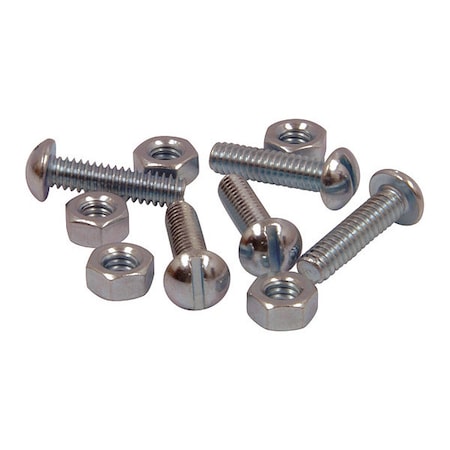 Roadpro Stove Bolts, w/Hex Nuts, .25x1, PK5 SST-90170