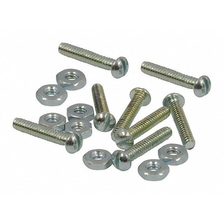 Roadpro Stove Bolts, w/Hex Nuts, 3/16x1, PK8 SST-90190