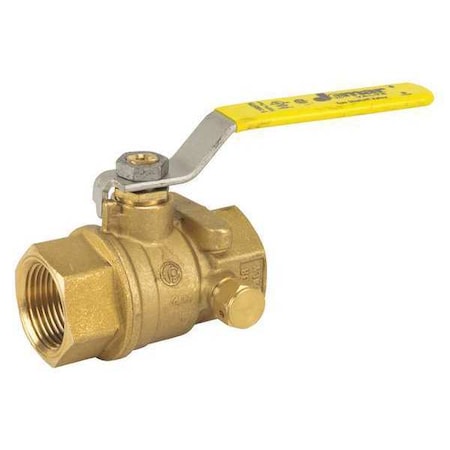 Jomar Valve 2" NPT Italian Brass Valve w/Side Tap T-100STN