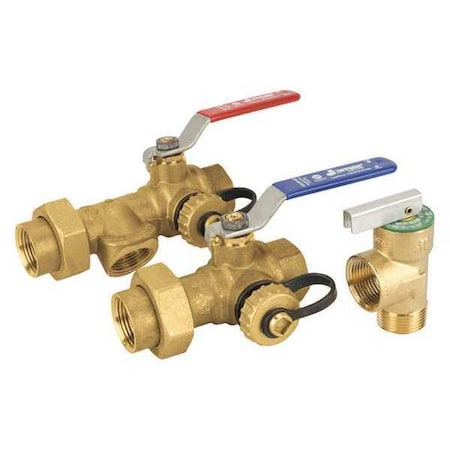 Jomar Valve LF Tankless Wtr Heater Vlv Kit, NPT, 3/4" TWV-3W-KIT-G