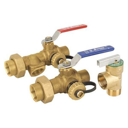 Jomar Valve LF Tankless Wtr Heater Vlv Kit, CXC, 3/4" TWV-3W-KIT-G
