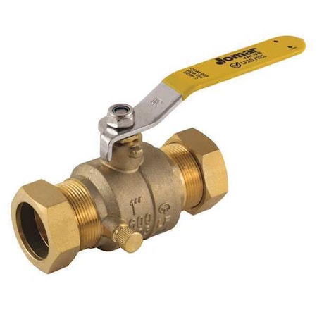 Jomar Valve 3/4" Compression Lead Free Brass Ball Valve C-402G
