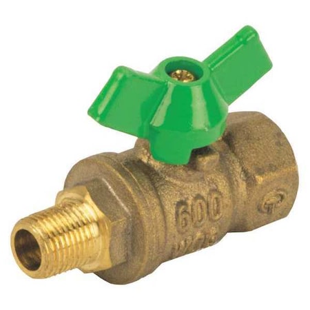 JOMAR VALVE 1/8" MIP x FIP Brass Mini Valve T-83C