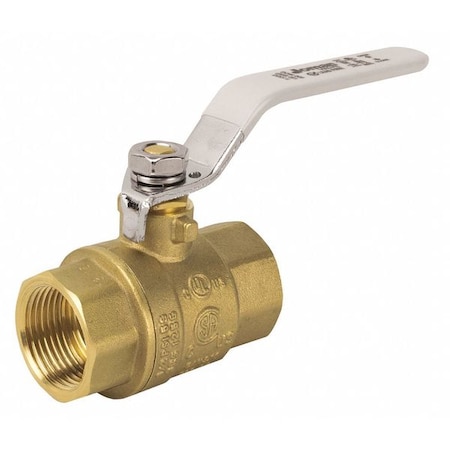 Jomar Valve 4" NPT Lead Free Brass Ball Valve, Stem Material: brass T-150G