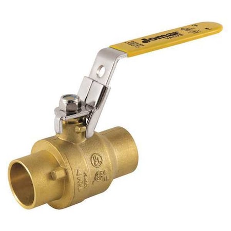 Jomar Valve Brass Ball Valve, CXC, 11/2" latch lock JF-100S-LH