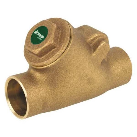 Jomar Valve 1/2" Solder Bronze Y Check Valve S-511G
