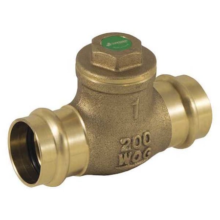 Jomar Valve 1-1/4" Press Lead Free Brass Horizontal Check Valve P-501G