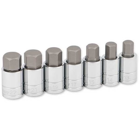 Titan Hex Bit Socket Set, Metric, 7 pcs 16131 | Zoro