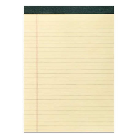 Roaring Spring Case of Legal Pads, 8.5"x11.75", 40 sheets of 15 lb Recycled Canary Paper Per Pad, Micro-Perforated, PK72 74712cs