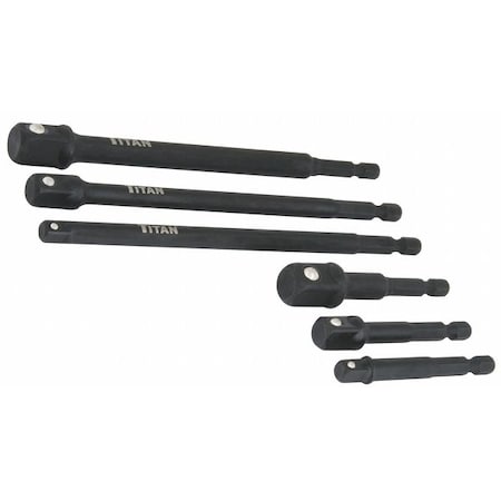 Titan 1/4", 3/8", 1/2" Drive Socket Adapter Set, SAE, 6 pcs 12087