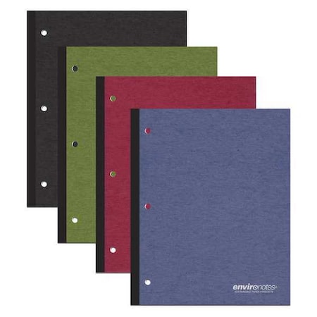 Modern Jen Case of Recycled Wireless 1 Subject Notebooks, 11"x9", 70 sht, College Rule w/Margin, 3-Hole Punched, PK24 20198cs
