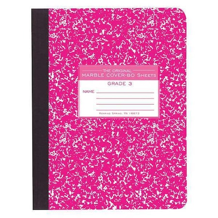 ROARING SPRING Case of Red Marble Composition Notebooks, Grade 3 Skip Line Ruled, 80 sht, 9.75"x7.75" 97227cs