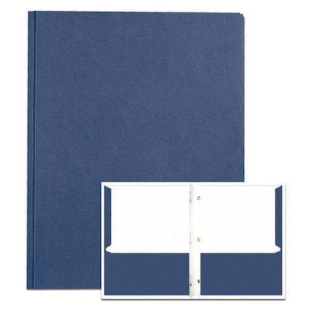 Kaboom Case of Dark Blue Pocket Folders w/Prongs, 11.75"x9.5", Twin Pockets hold 25 sht ea, 11 pt tag board, PK250 54121cs