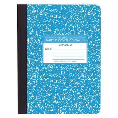 Roaring Spring Case of Blue Marble Composition Notebooks, Grade 2 Skip Line Ruled, 80 sht, 9.75"x7.75", PK48 97226cs