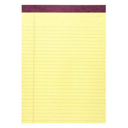 Roaring Spring Case of Canary Legal Pads, 8.5"x11.75", 50 sheets of Paper/Pad, stapled and taped, Micro-Perforated, PK36 74764cs