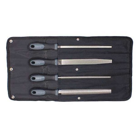 Ipa Premium Diamond Coated Hand Files, 4 pcs. 8108
