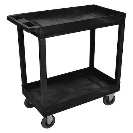 Luxor Cart (2)Tub, W/SP5 Casters, 18"x32", High Density Polyethylene (Shelf), Polyvinyl Chloride (Leg) EC11SP5-B