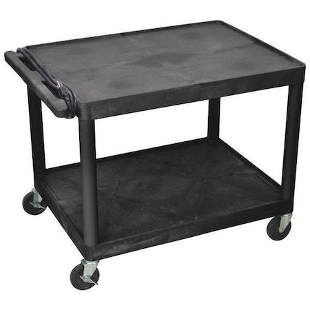 Luxor 27"H AV Cart - Two Shelves - Black LP27E-B