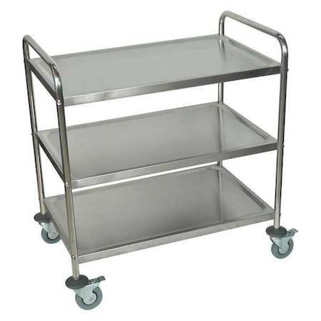 Luxor Large Stainless Steel Cart - 3 Shelves - 37"H ST-3