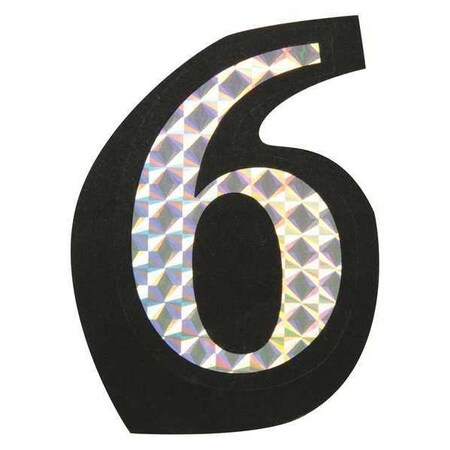 Roadpro Prism Style Adhesive Number, 6 78080D