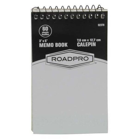 Roadpro Memo Book, 60 Pages, 3x5 92378