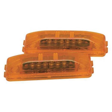 Roadpro LED Sealed Lights, Amber, 3.75x1.25, PK2 RP-1274A2P