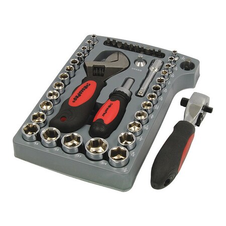 Roadpro Stubby Tool Set, w/Case, 45pcs RPPS-10046