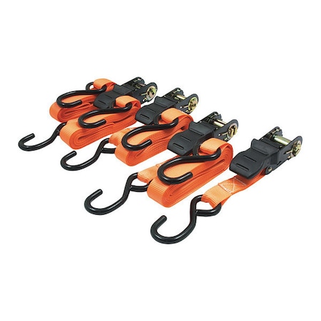 Roadpro Ratchet Tie-Downs, w/Anti-Scratch, 1x15ft. RPRTD04R