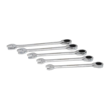 Roadpro Metric Ratcheting Wrench Set, 5pcs RPRW5MET
