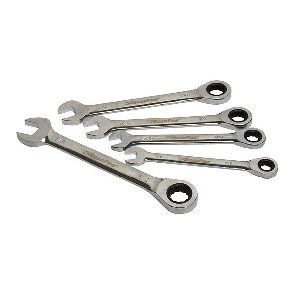 Roadpro SAE Ratcheting Wrench Set, 5pcs RPRW5SAE
