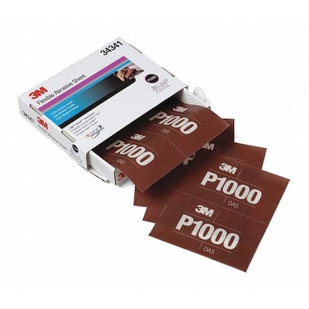 3M Flexible Abrasive Sheet, P1000 Grade, 5.5" 34341